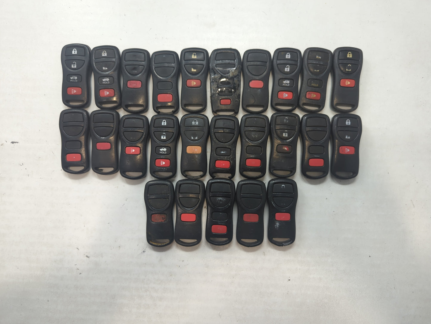 Lot of 25 Nissan Keyless Entry Remote Fob MIXED FCC IDS MIXED PART - Oemusedautoparts1.com