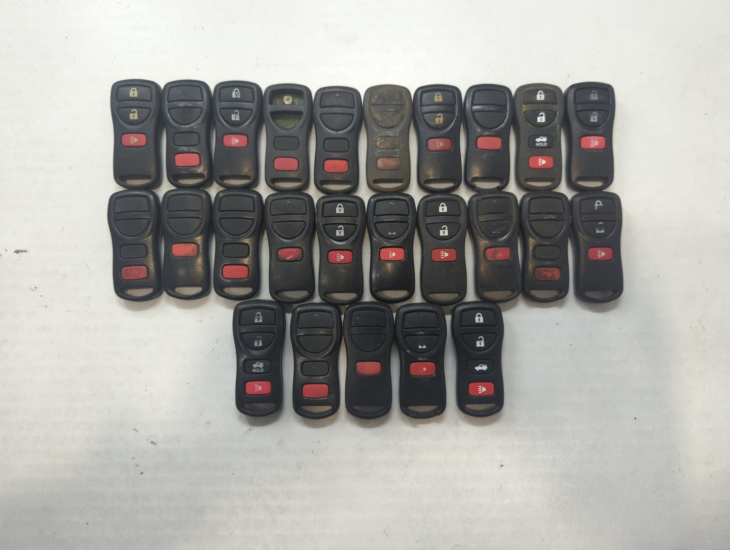 Lot of 25 Nissan Keyless Entry Remote Fob MIXED FCC IDS MIXED PART - Oemusedautoparts1.com