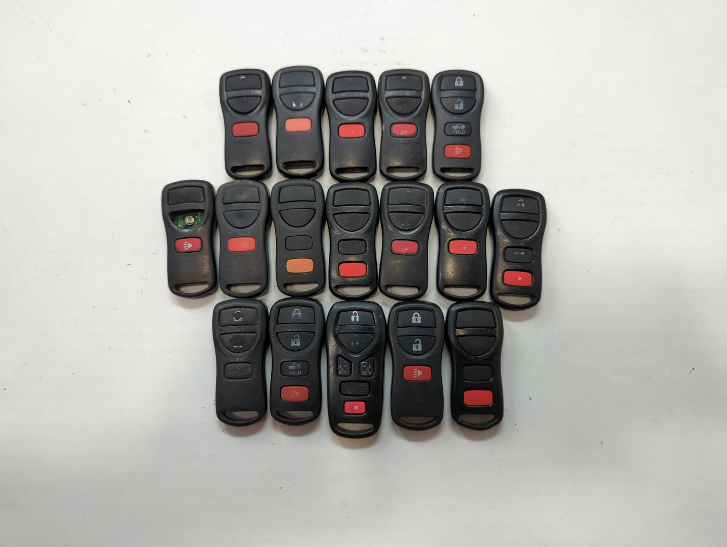 Lot of 17 Nissan Keyless Entry Remote Fob KBRASTU15 | CWTWB1U415 - Oemusedautoparts1.com
