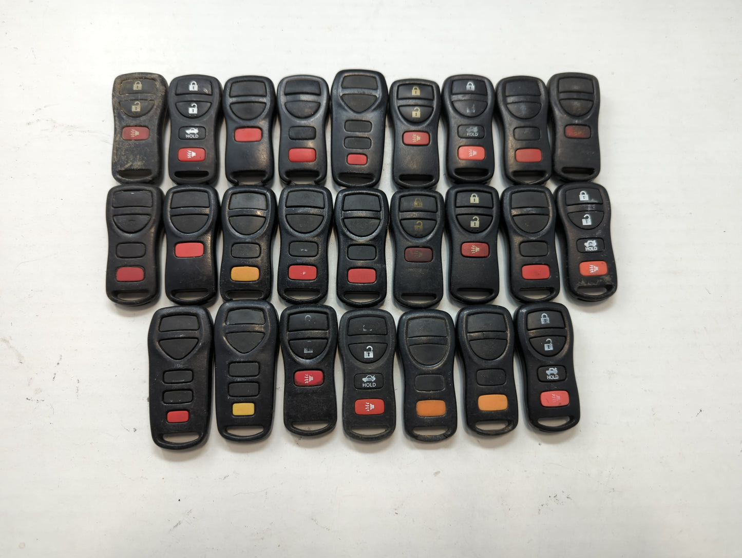 Lot of 25 Nissan Keyless Entry Remote Fob MIXED FCC IDS MIXED PART - Oemusedautoparts1.com