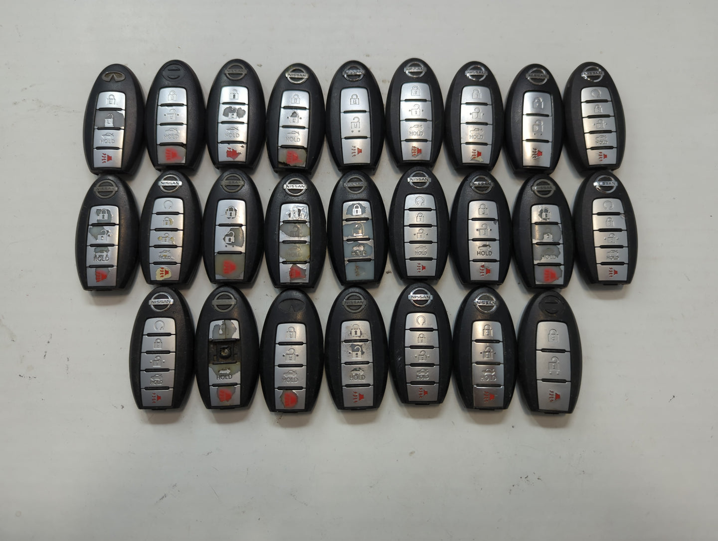 Lot of 25 Nissan Keyless Entry Remote Fob MIXED FCC IDS MIXED PART - Oemusedautoparts1.com