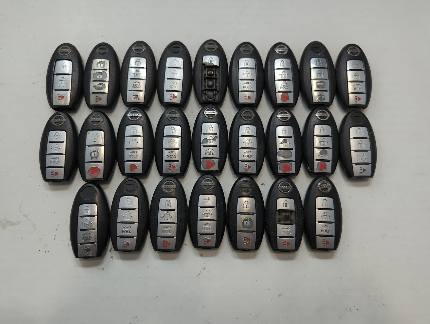 Lot of 25 Nissan Keyless Entry Remote Fob MIXED FCC IDS MIXED PART - Oemusedautoparts1.com