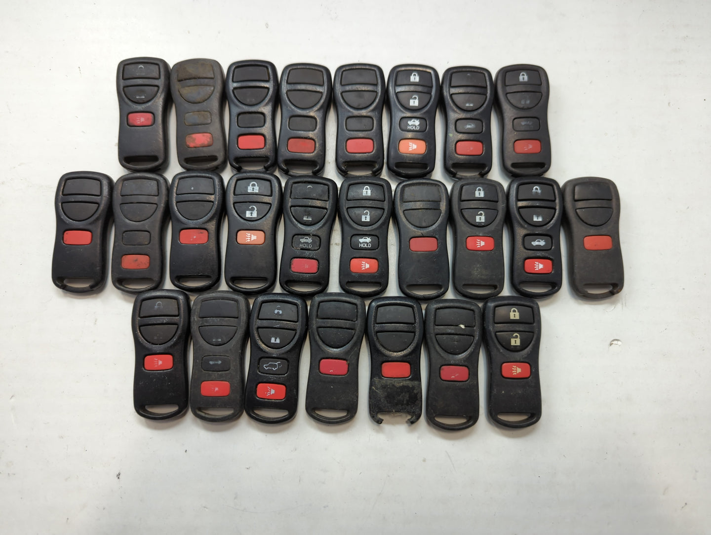 Lot of 25 Nissan Keyless Entry Remote Fob MIXED FCC IDS MIXED PART - Oemusedautoparts1.com