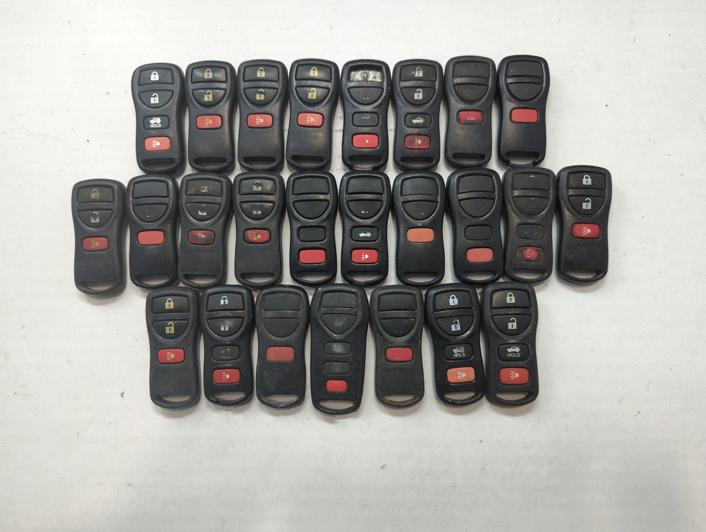 Lot of 25 Nissan Keyless Entry Remote Fob MIXED FCC IDS MIXED PART - Oemusedautoparts1.com