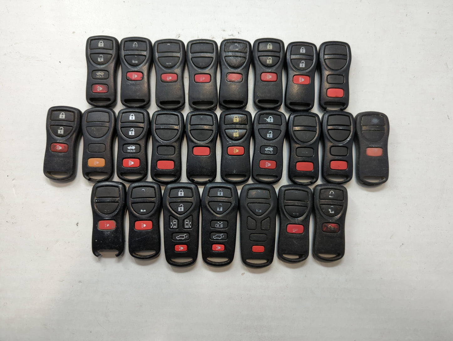 Lot of 25 Nissan Keyless Entry Remote Fob MIXED FCC IDS MIXED PART - Oemusedautoparts1.com