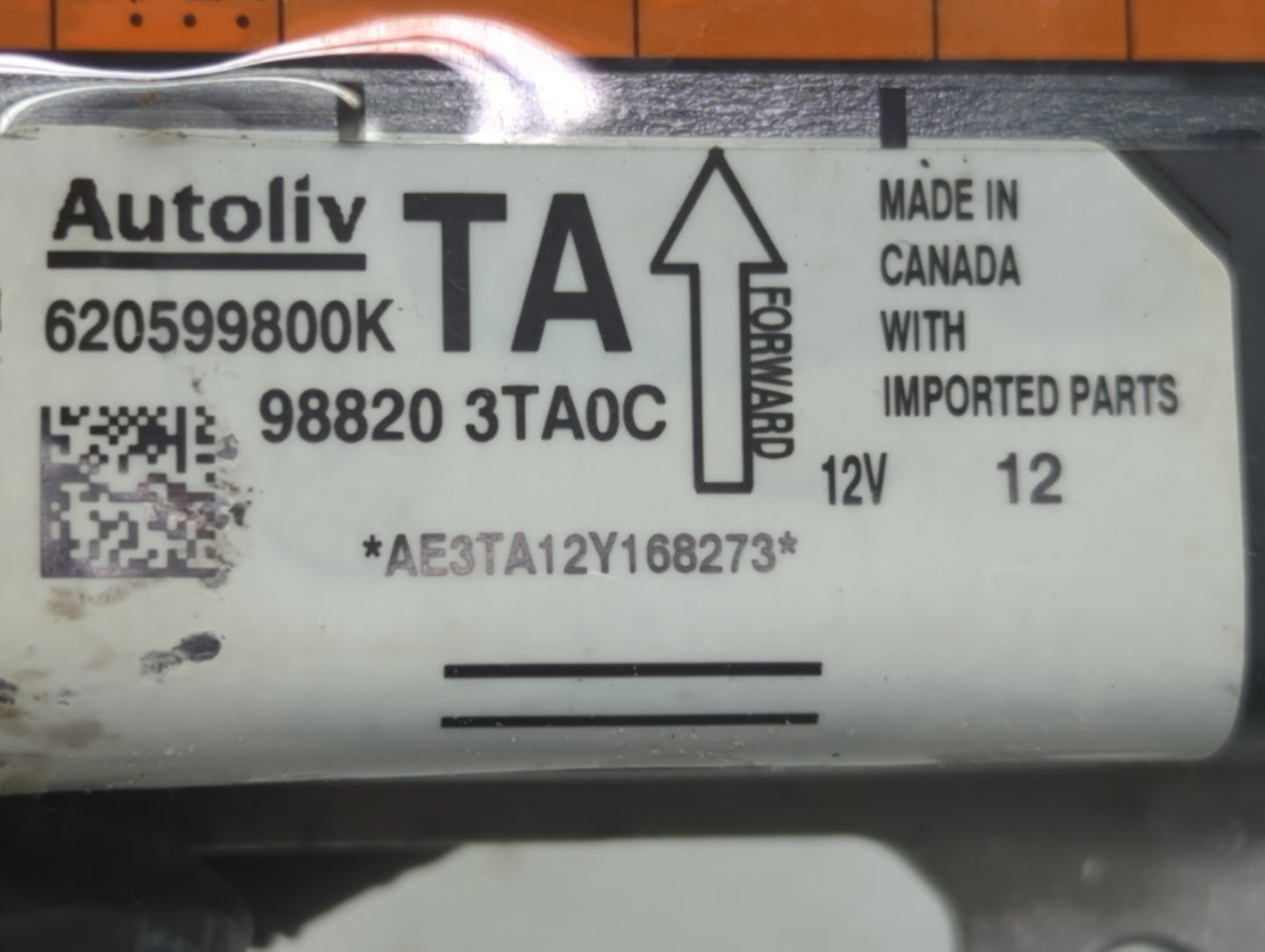 2013-2013 Nissan Altima Airbag Control Module 1248355 - Oemusedautoparts1.com