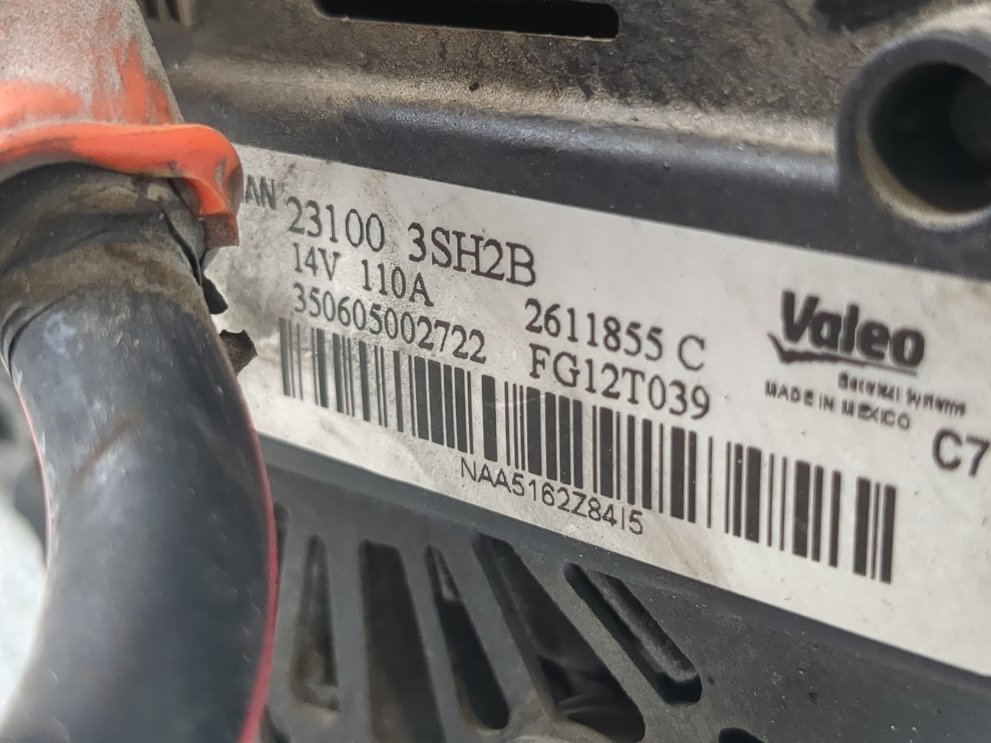 2013-2019 Nissan Sentra Alternator Replacement Generator Charging Assembly Engine OEM P/N:23100 3SH2B Fits OEM Used Auto Par