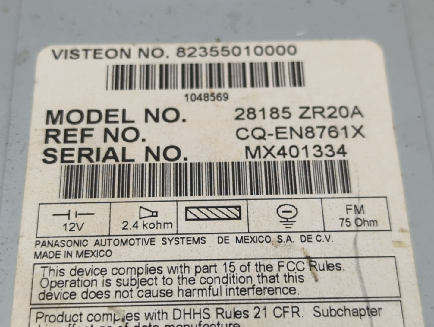 0 Nissan Titan Radio AM FM Cd Player Receiver Replacement Fits OEM Used Auto Parts - Oemusedautoparts1.com