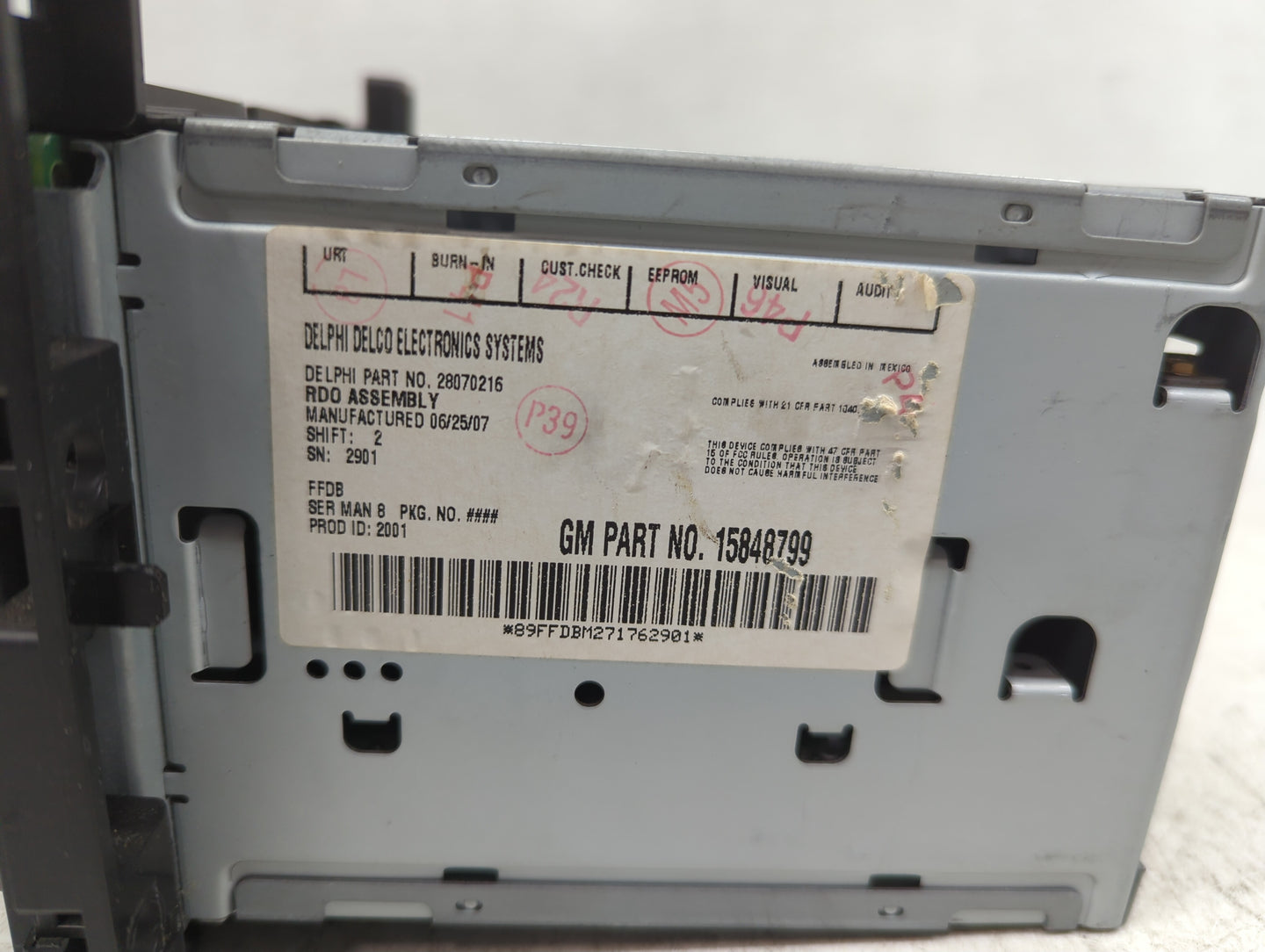 2008-2009 Pontiac G6 Radio AM FM Cd Player Receiver Replacement Fits Fits 2008 2009 OEM Used Auto Parts - Oemusedautoparts1.