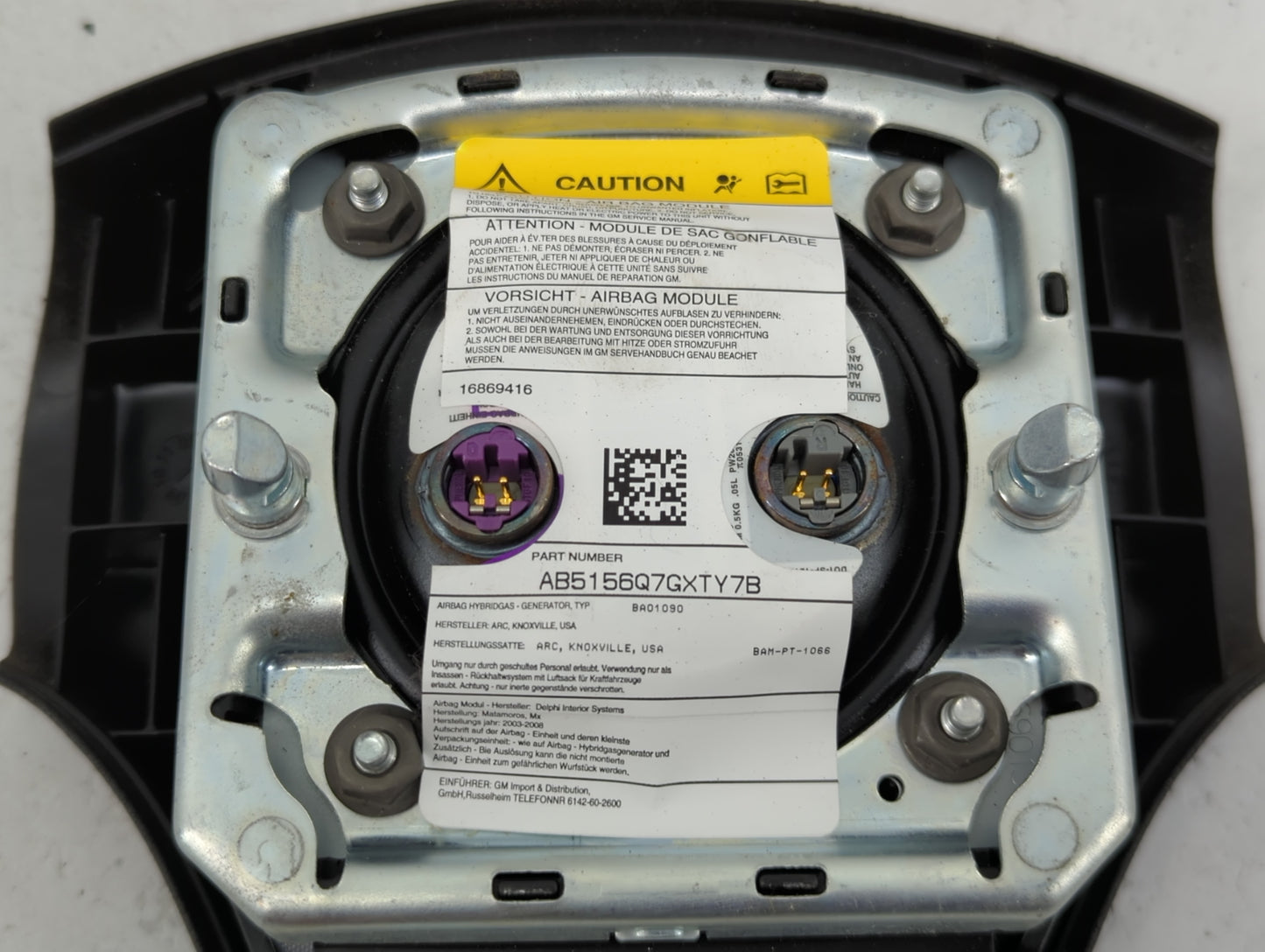 2006-2010 Pontiac G6 Air Bag Driver Left Steering Wheel Mounted 1138127 - Oemusedautoparts1.com