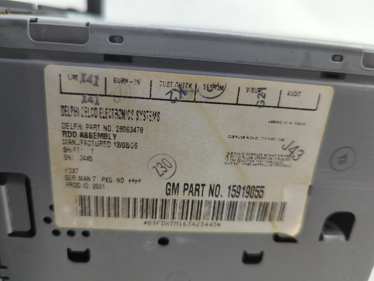 2006-2007 Pontiac G6 Radio AM FM Cd Player Receiver Replacement Fits Fits 2006 2007 OEM Used Auto Parts - Oemusedautoparts1.
