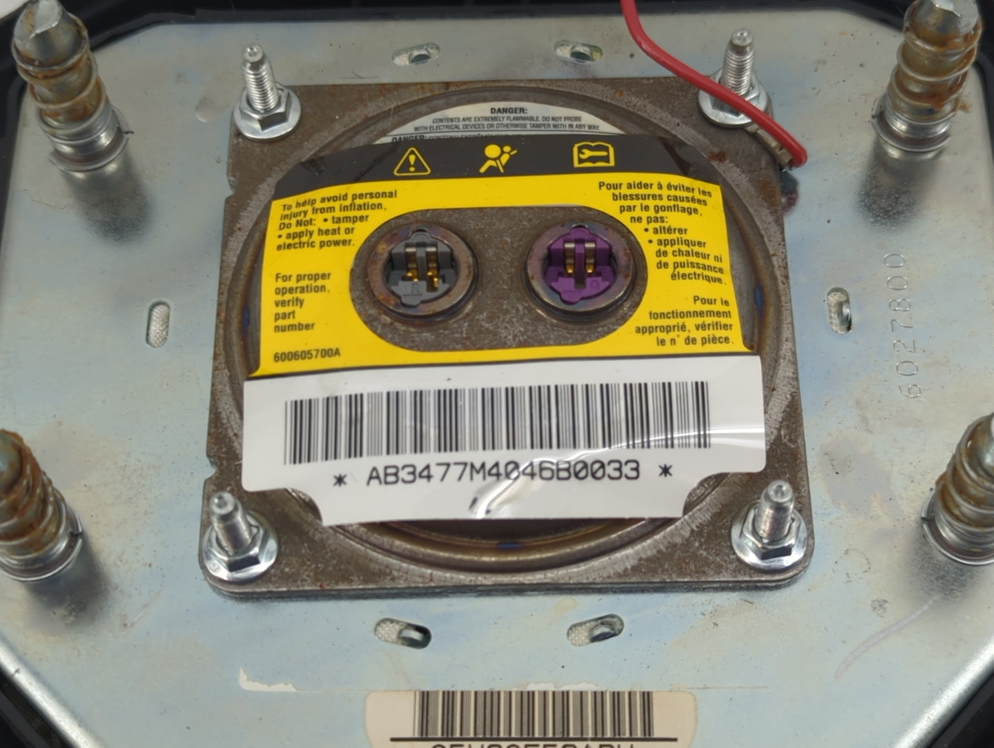 2004-2008 Pontiac Grand Prix Air Bag Driver Left Steering Wheel Mounted - Oemusedautoparts1.com
