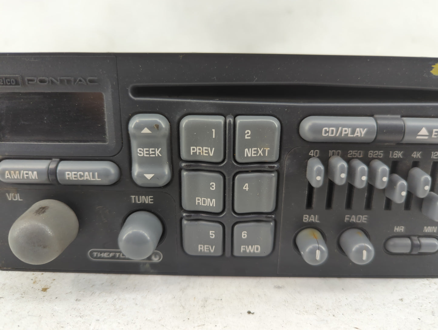 1996-2003 Pontiac Grand Prix Radio AM FM Cd Player Receiver Replacement Fits Fits 1996 1997 1998 1999 2000 2001 2002 2003 OE