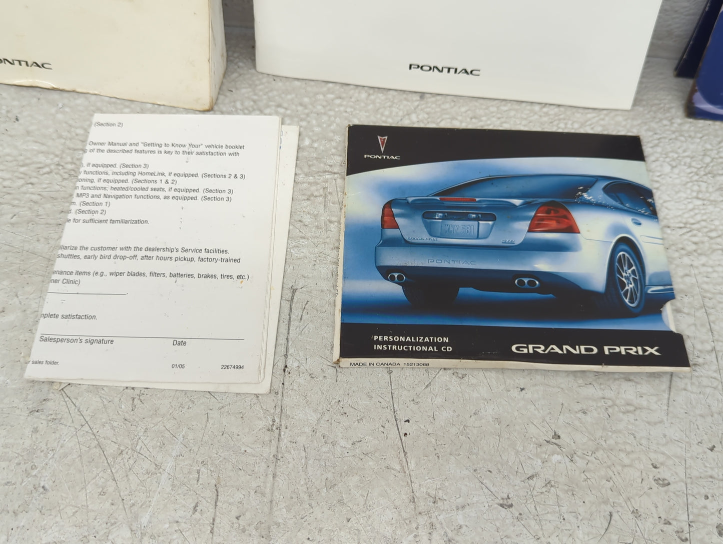 0 Pontiac Grand Prix Owners Manual Book Guide OEM Used Auto Parts - Oemusedautoparts1.com