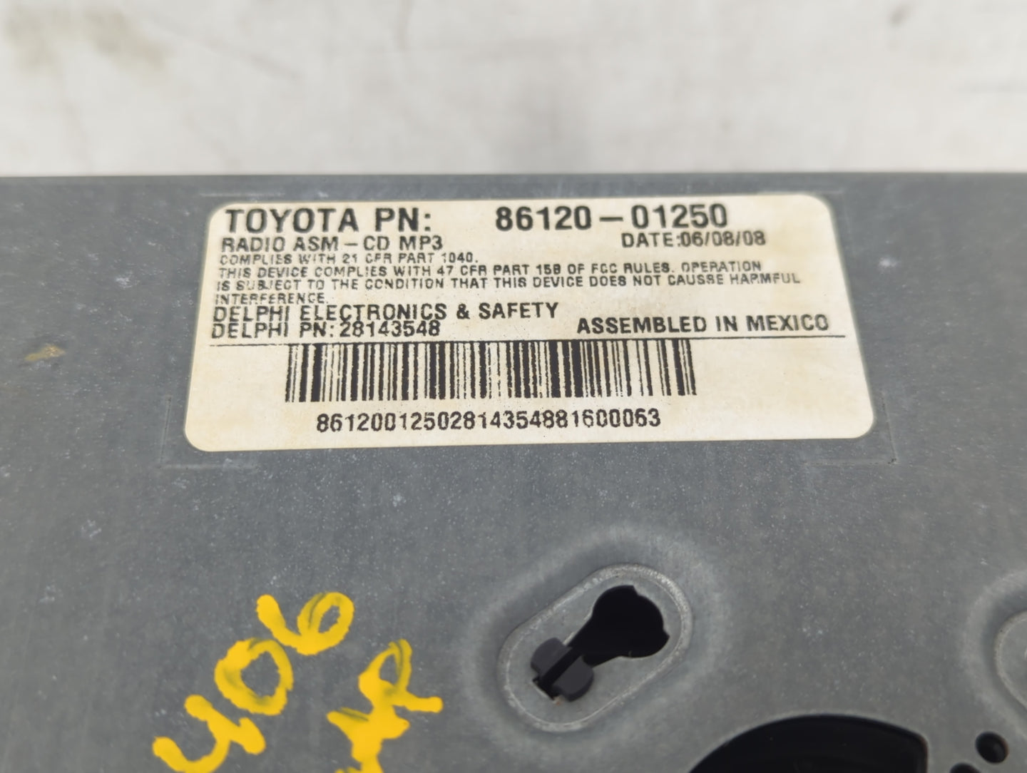 2009 Pontiac Vibe Radio AM FM Cd Player Receiver Replacement Fits OEM Used Auto Parts - Oemusedautoparts1.com