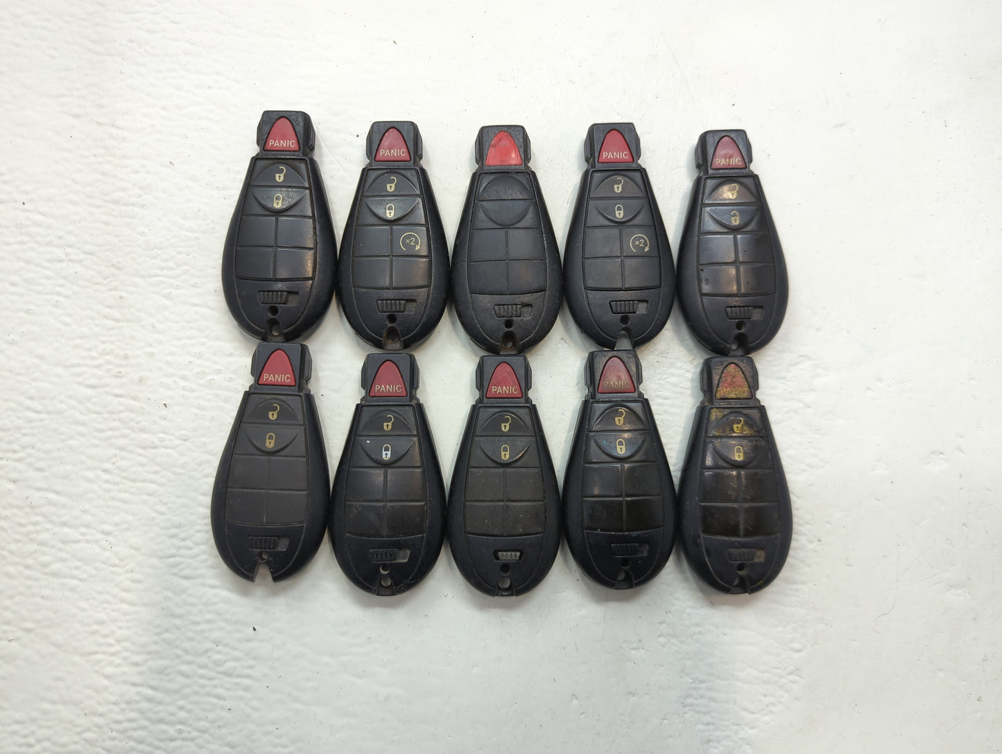 Lot of 10 Ram Keyless Entry Remote Fob GQ4-53T MIXED PART NUMBERS - Oemusedautoparts1.com
