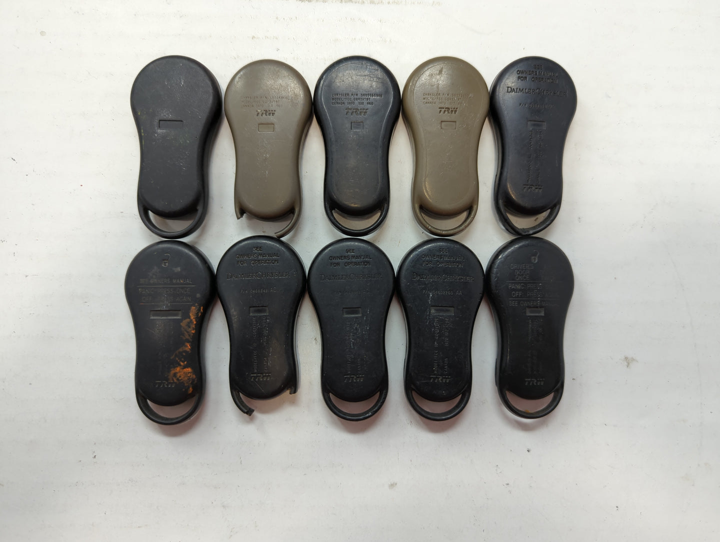 Lot of 10 Dodge Keyless Entry Remote Fob GQ43VT9T | GQ43VTI7T MIXED PART - Oemusedautoparts1.com