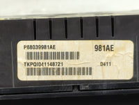 0 Ram Dakota Instrument Cluster Speedometer Gauges Fits Fits 209 2010 2011 OEM Used Auto Parts - Oemusedautoparts1.com