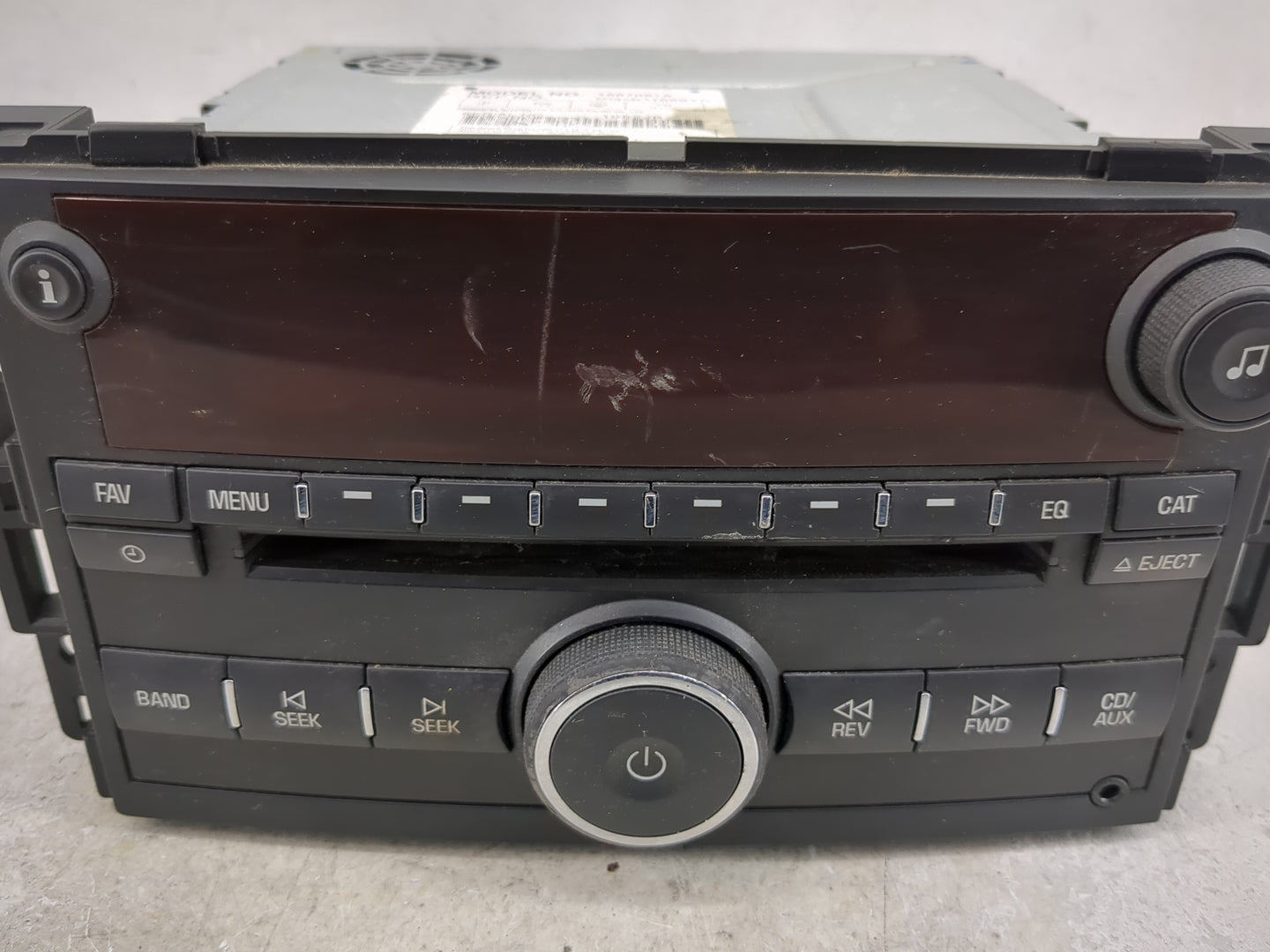 2006 Saturn Vue Radio AM FM Cd Player Receiver Replacement Fits Fits 2007 OEM Used Auto Parts - Oemusedautoparts1.com