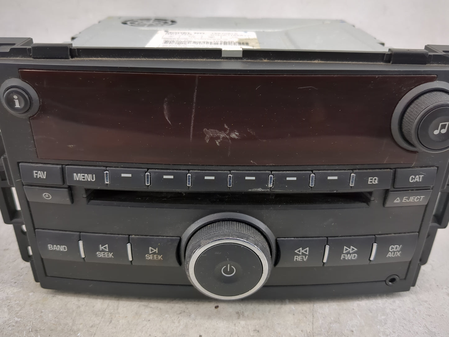 2006 Saturn Vue Radio AM FM Cd Player Receiver Replacement Fits Fits 2007 OEM Used Auto Parts - Oemusedautoparts1.com