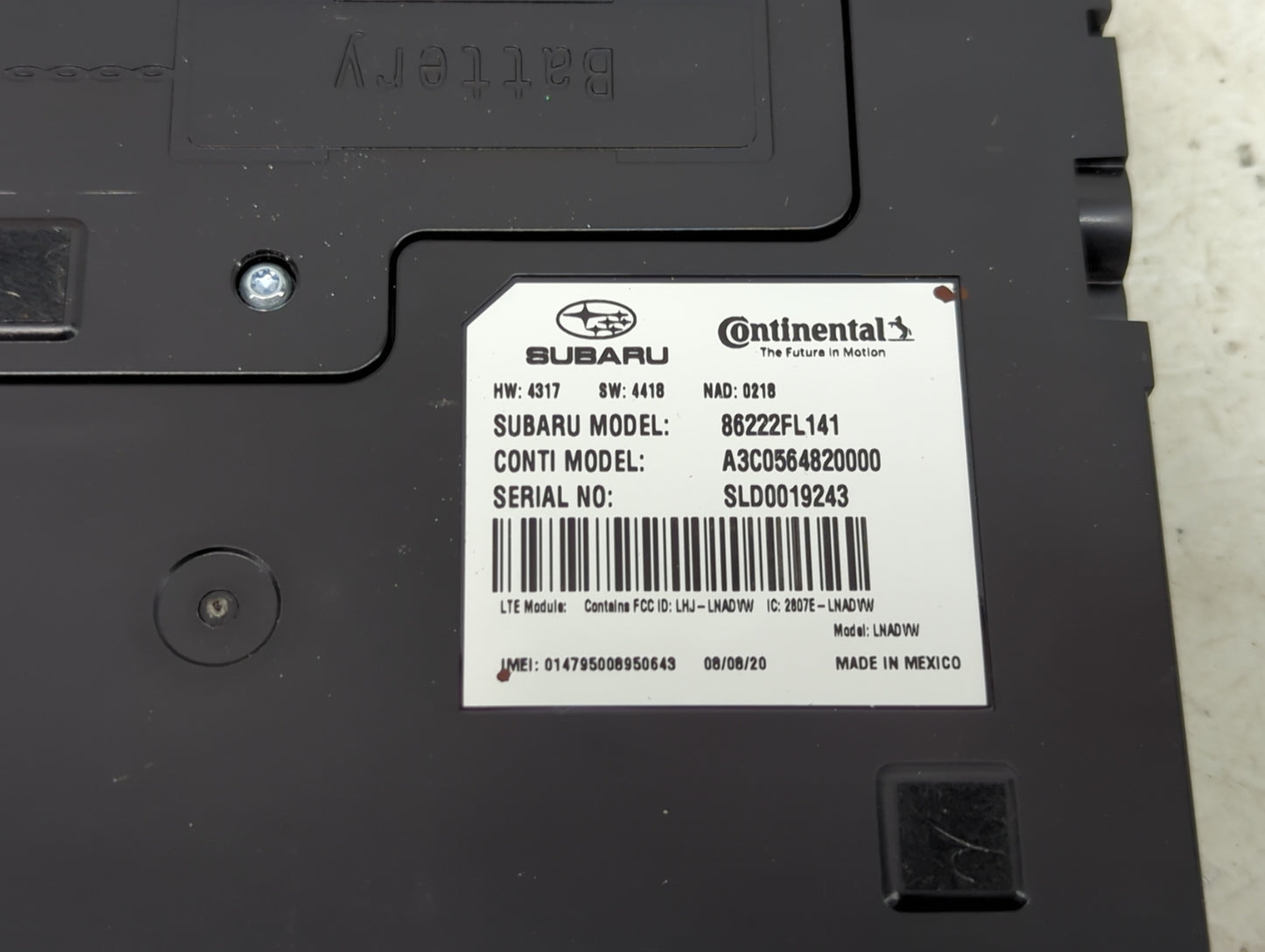 Subaru Telematics Control Module - Oemusedautoparts1.com