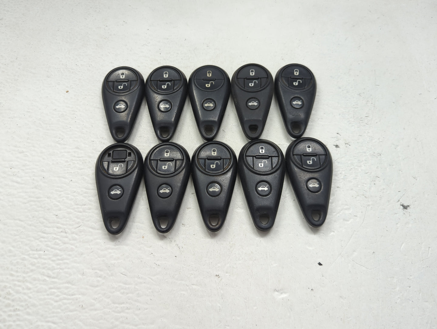 Lot of 10 Subaru Keyless Entry Remote Fob MIXED FCC IDS 1474013 - Oemusedautoparts1.com
