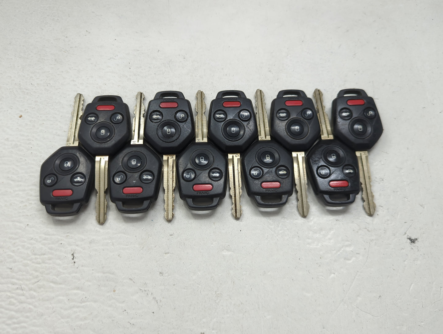 Lot of 10 Subaru Keyless Entry Remote Fob MIXED FCC IDS 1474175 - Oemusedautoparts1.com
