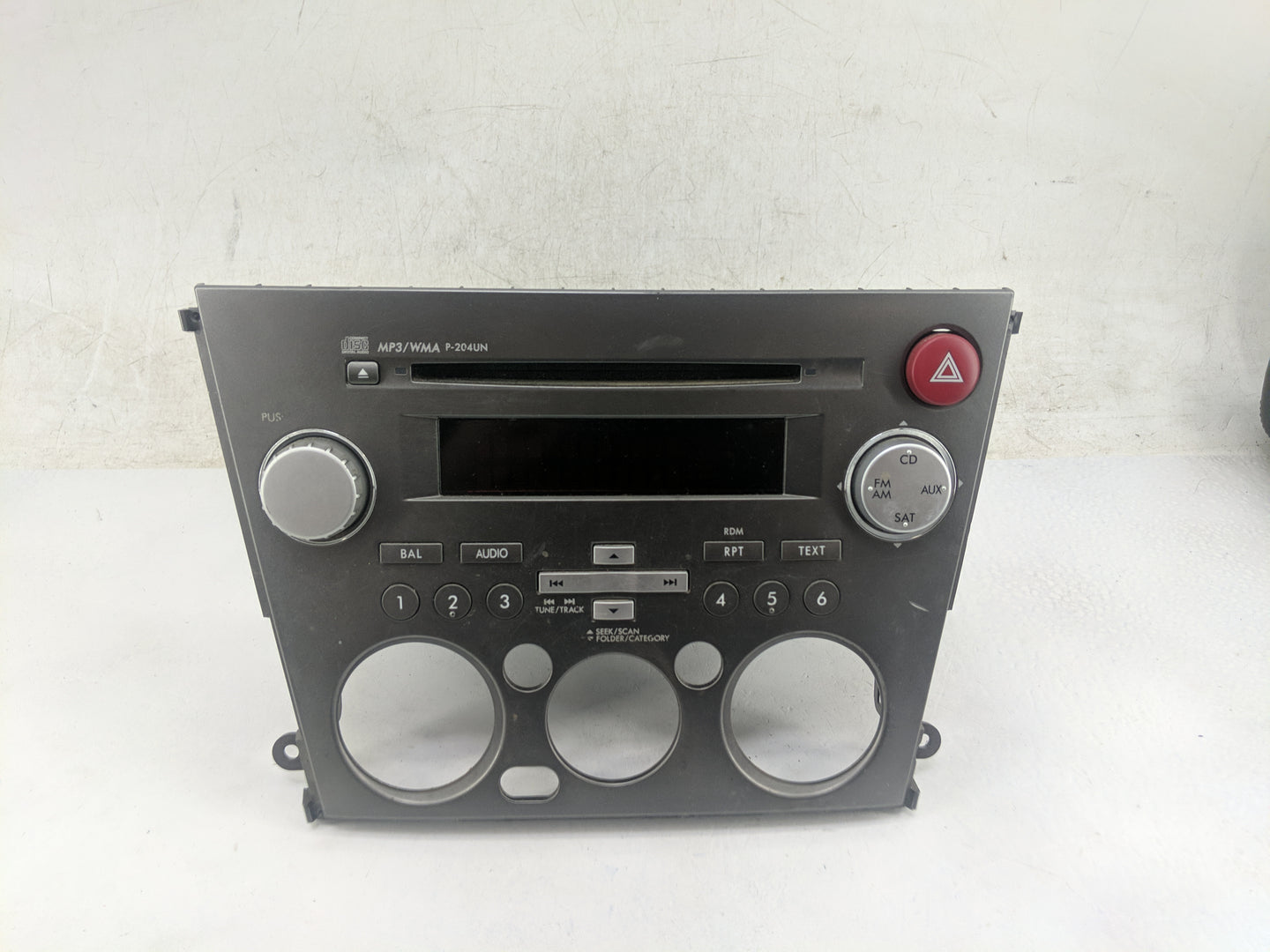 0 Subaru Outback Radio AM FM Cd Player Receiver Replacement Fits Fits 207 2008 2009 OEM Used Auto Parts - Oemusedautoparts1.