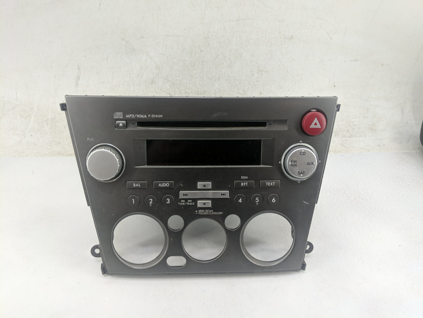 0 Subaru Outback Radio AM FM Cd Player Receiver Replacement Fits Fits 207 2008 2009 OEM Used Auto Parts - Oemusedautoparts1.