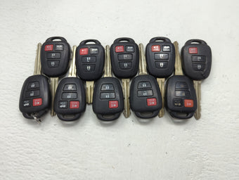 compare product Lot of 10 Toyota Keyless Entry Remote Fob MIXED FCC IDS MIXED PART