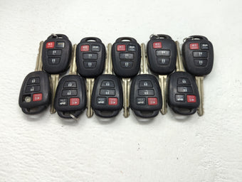 compare product Lot of 10 Toyota Keyless Entry Remote Fob MIXED FCC IDS MIXED PART