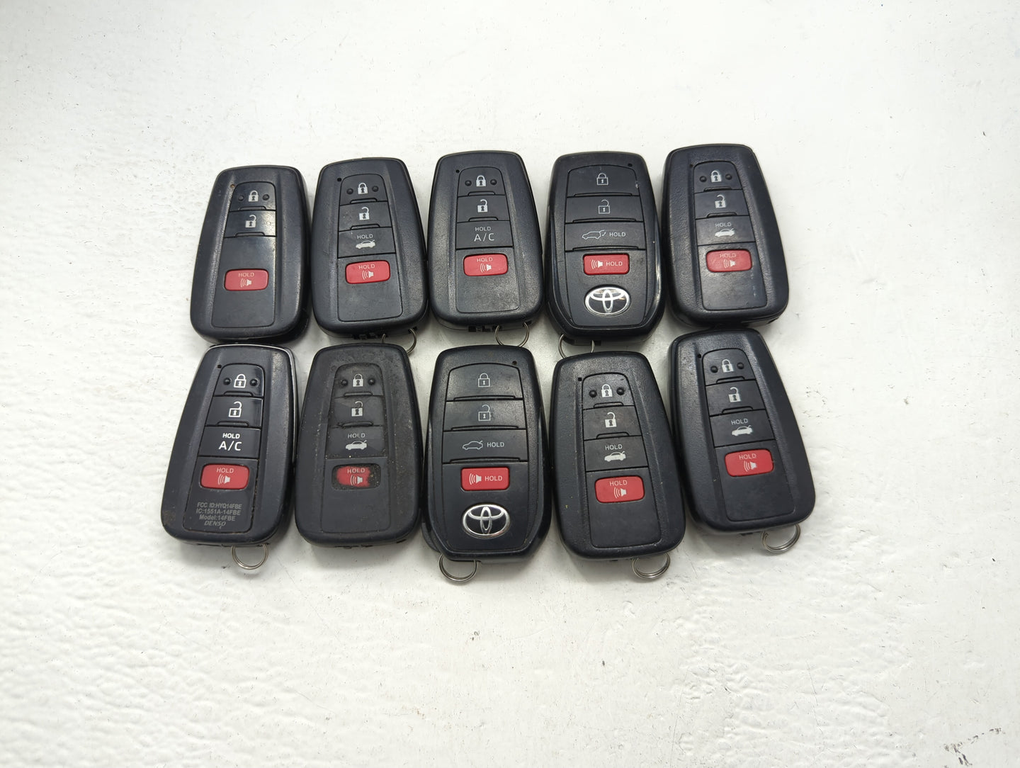 Lot of 10 Toyota Keyless Entry Remote Fob MIXED FCC IDS MIXED PART - Oemusedautoparts1.com