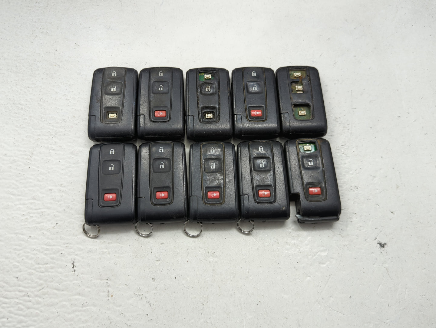 Lot of 10 Toyota Keyless Entry Remote Fob MIXED FCC IDS MIXED PART 1473587 - Oemusedautoparts1.com