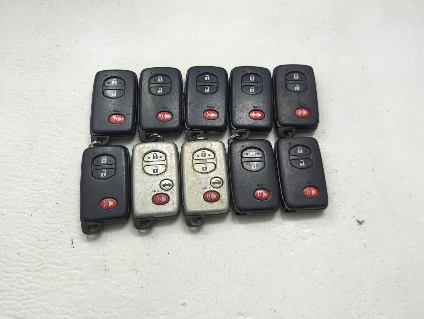 Lot of 10 Toyota Keyless Entry Remote Fob MIXED FCC IDS MIXED PART 1473599 - Oemusedautoparts1.com