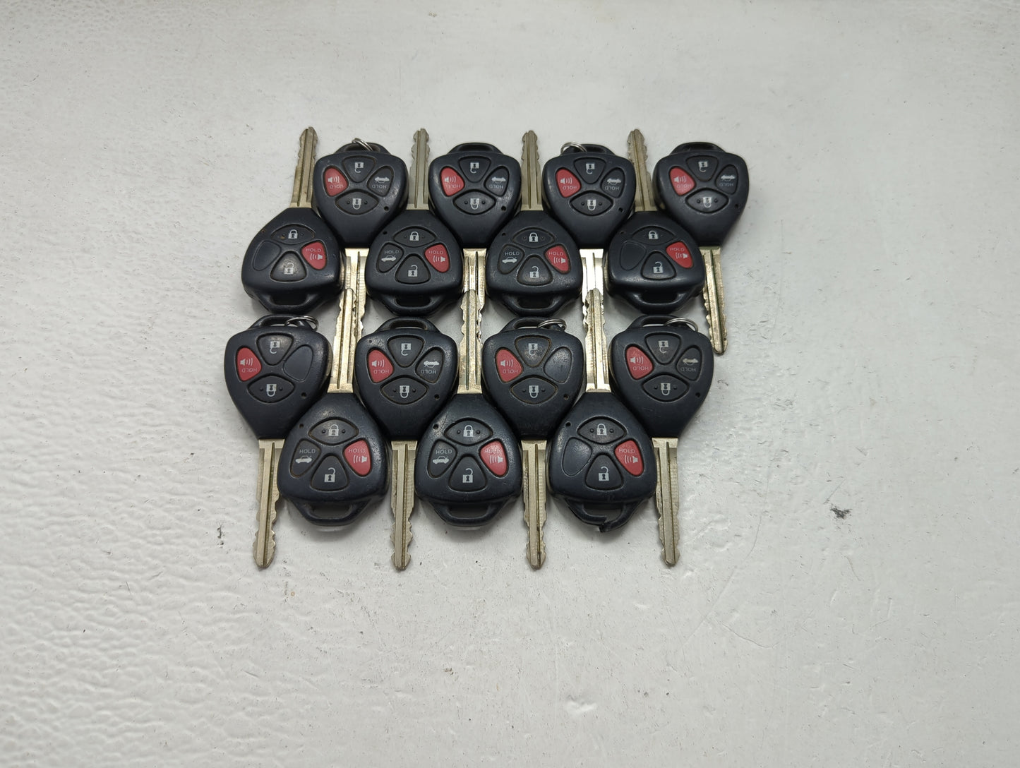 Lot of 15 Toyota Keyless Entry Remote Fob MIXED FCC IDS 1473644 - Oemusedautoparts1.com