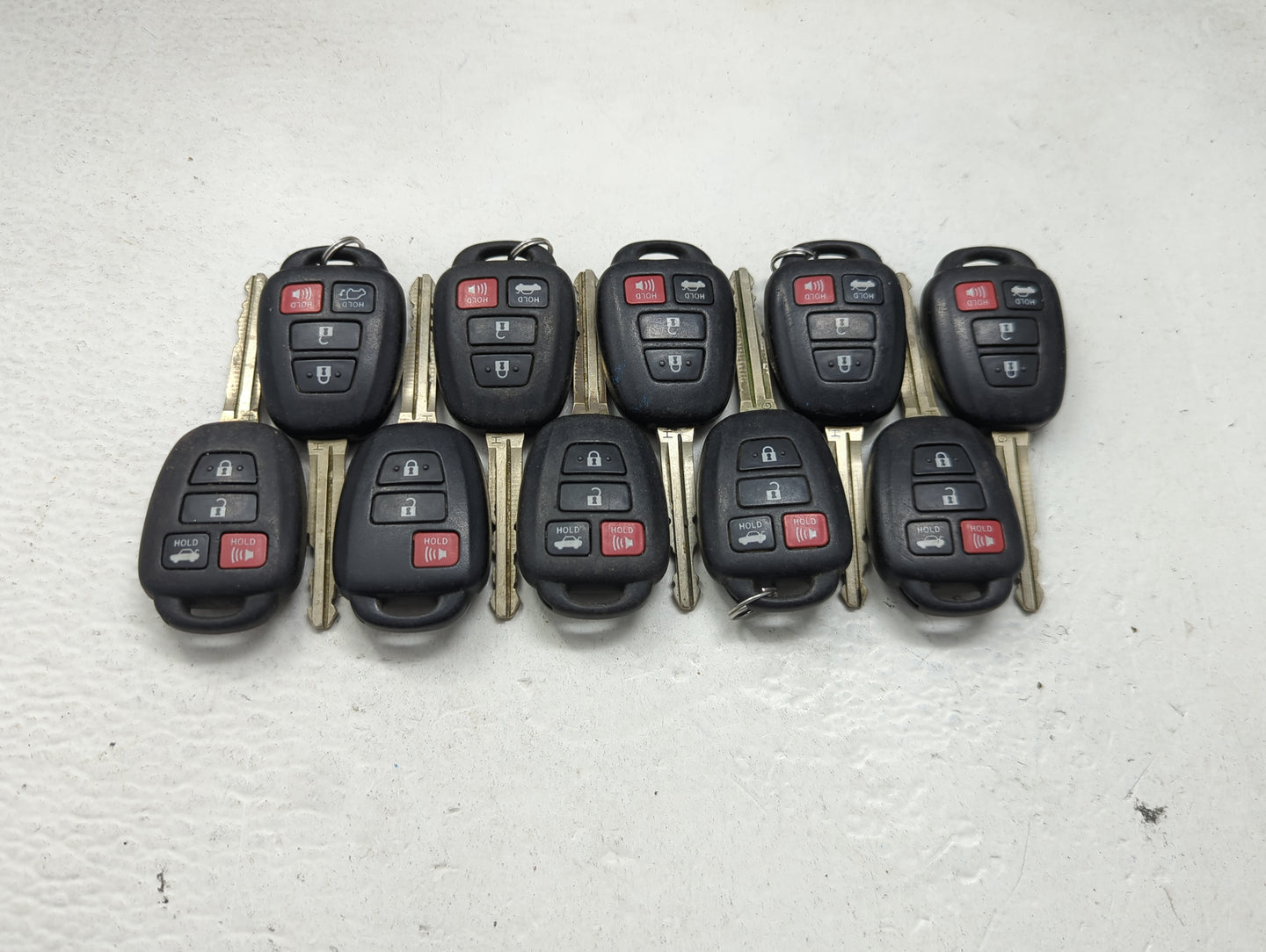 Lot of 10 Toyota Keyless Entry Remote Fob MIXED FCC IDS 1473658 - Oemusedautoparts1.com