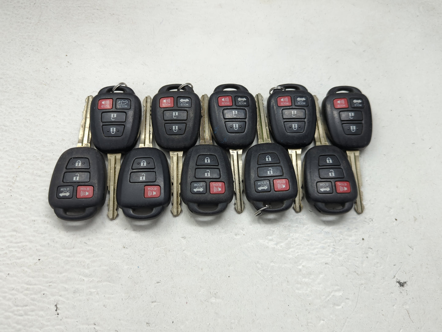 Lot of 10 Toyota Keyless Entry Remote Fob MIXED FCC IDS 1473658 - Oemusedautoparts1.com