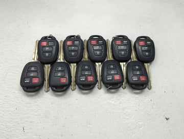 Lot of 10 Toyota Keyless Entry Remote Fob MIXED FCC IDS 1473658 - Oemusedautoparts1.com