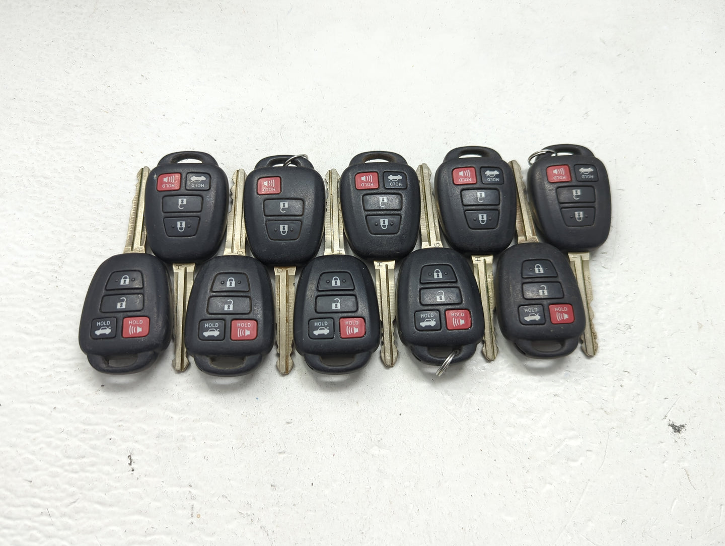 Lot of 10 Toyota Keyless Entry Remote Fob MIXED FCC IDS 1473660 - Oemusedautoparts1.com