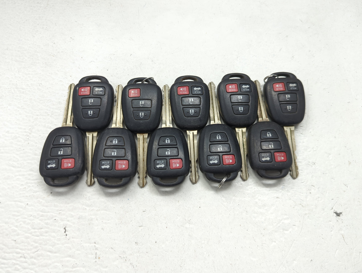 Lot of 10 Toyota Keyless Entry Remote Fob MIXED FCC IDS 1473660 - Oemusedautoparts1.com