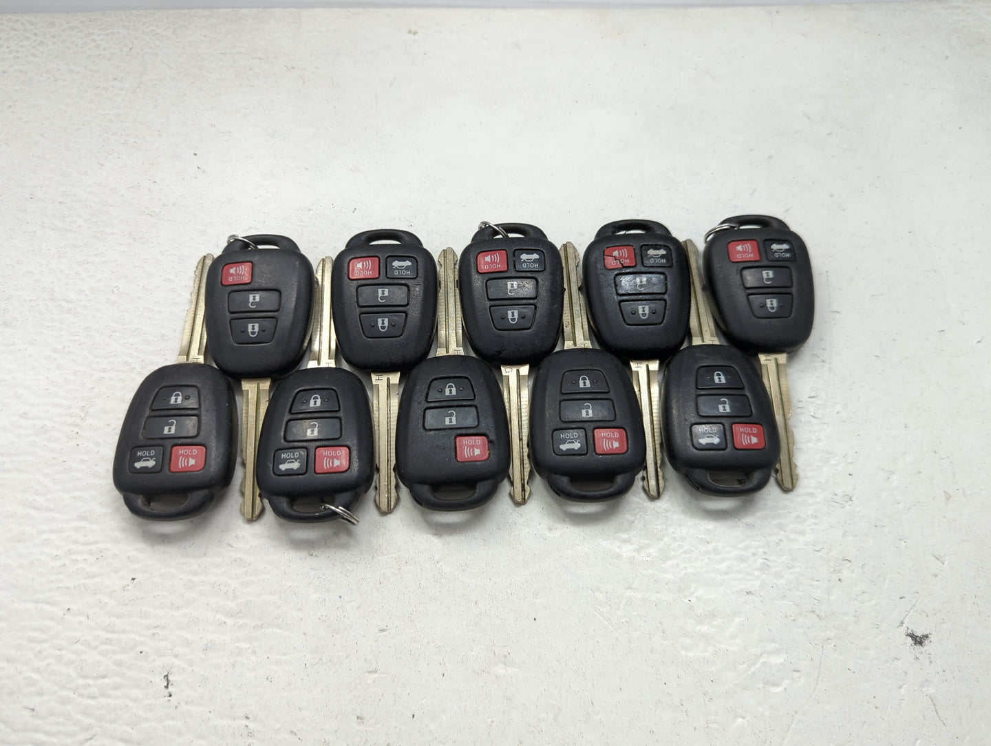 Lot of 10 Toyota Keyless Entry Remote Fob MIXED FCC IDS 1473661 - Oemusedautoparts1.com