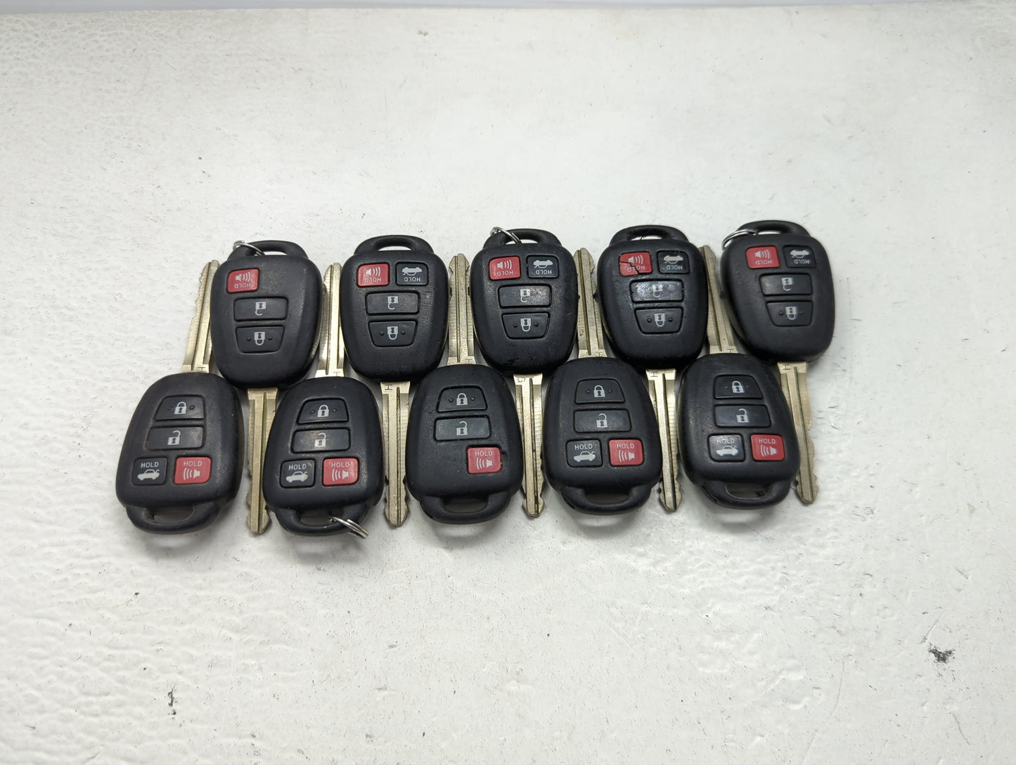 Lot of 10 Toyota Keyless Entry Remote Fob MIXED FCC IDS 1473661 - Oemusedautoparts1.com