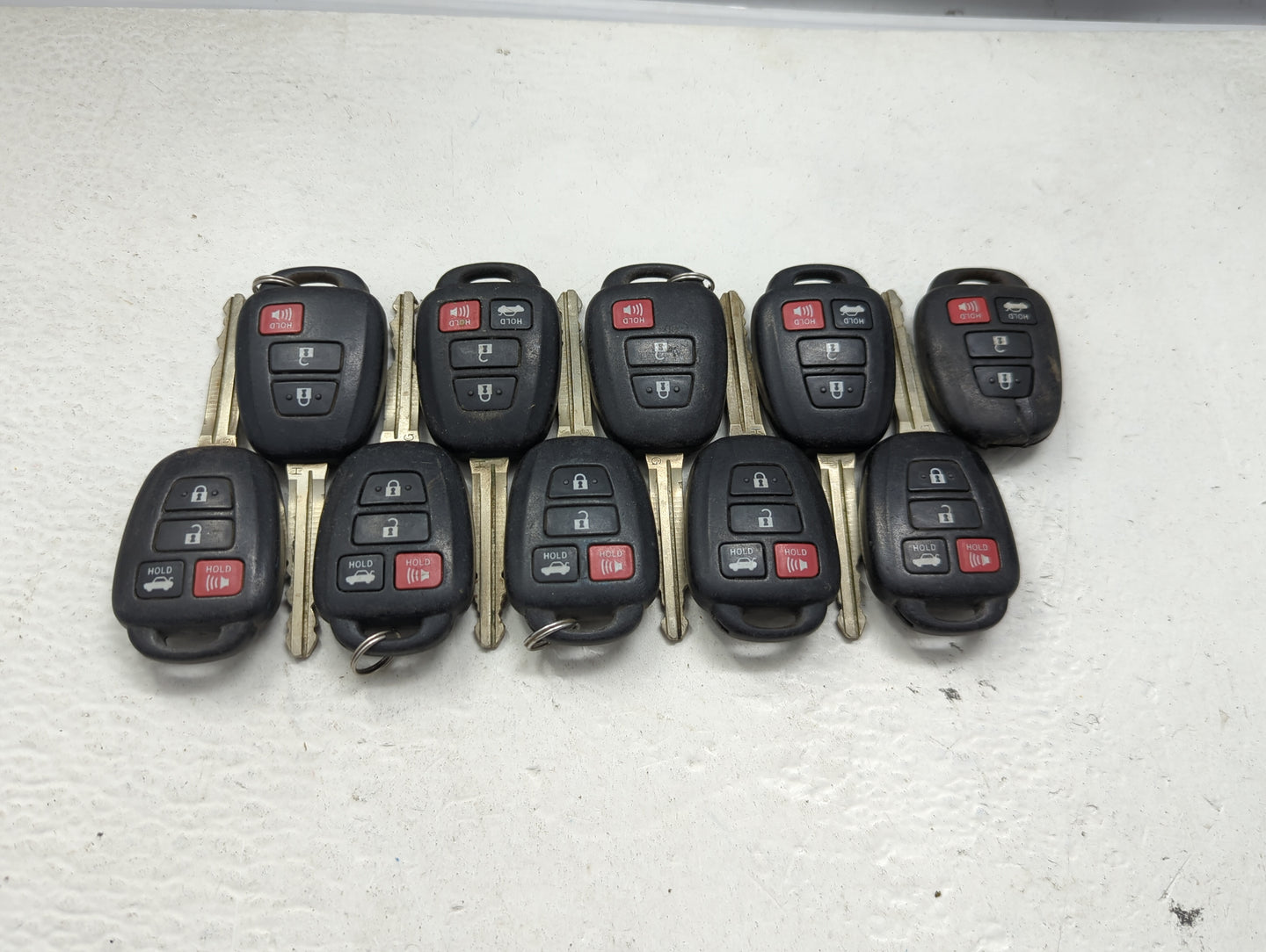 Lot of 10 Toyota Keyless Entry Remote Fob MIXED FCC IDS 1473663 - Oemusedautoparts1.com