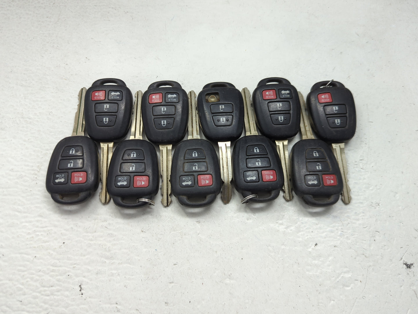 Lot of 10 Toyota Keyless Entry Remote Fob MIXED FCC IDS 1473665 - Oemusedautoparts1.com