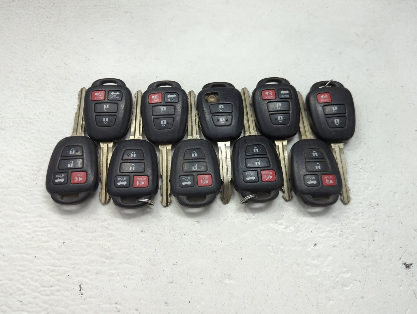 Lot of 10 Toyota Keyless Entry Remote Fob MIXED FCC IDS 1473665 - Oemusedautoparts1.com
