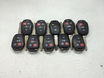 compare product Lot of 10 Toyota Keyless Entry Remote Fob MIXED FCC IDS 1473665