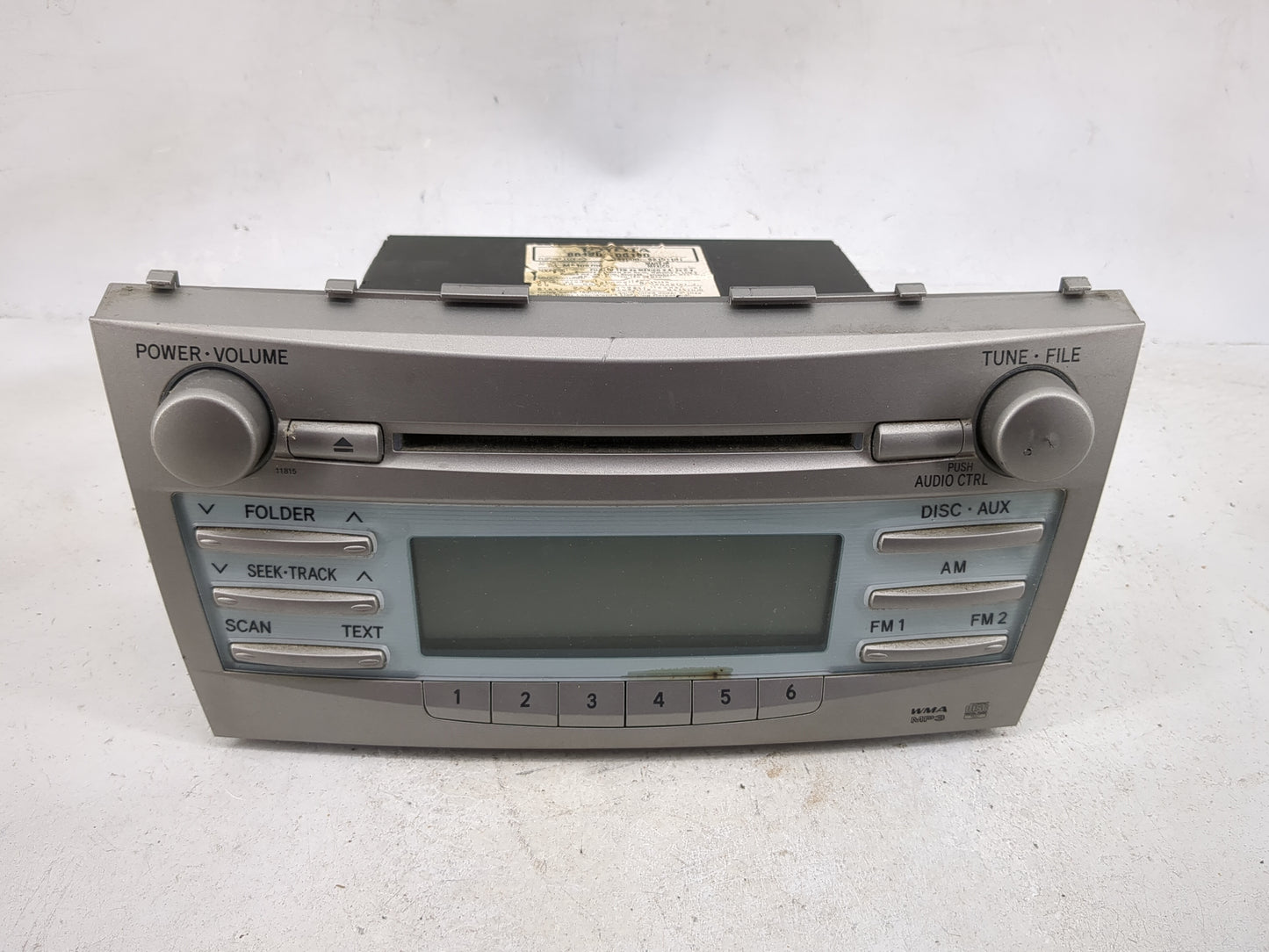 2007-2009 Toyota Camry Radio AM FM Cd Player Receiver Replacement Fits Fits 2007 2008 2009 OEM Used Auto Parts - Oemusedauto
