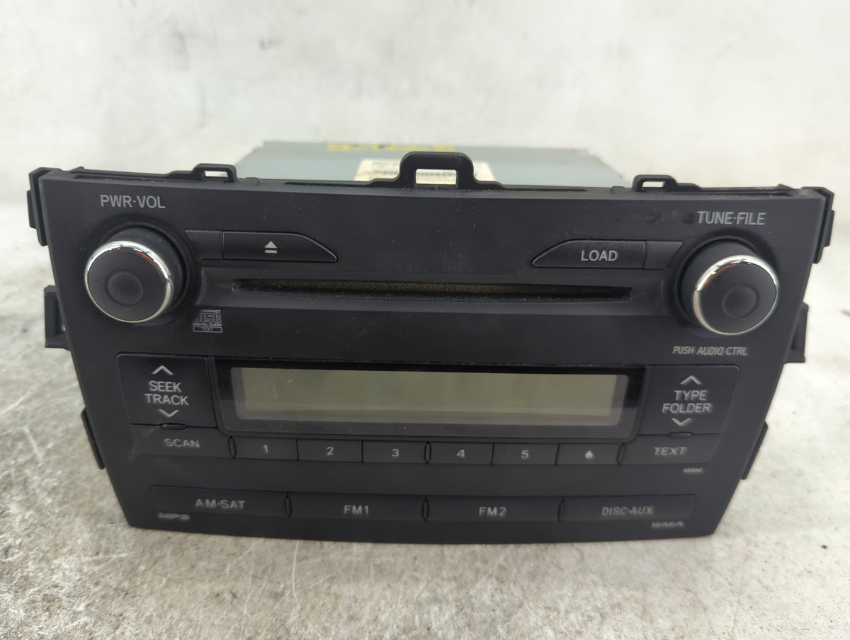 2009-2010 Toyota Corolla Radio AM FM Cd Player Receiver Replacement Fits 2009 2010 OEM Used Auto Parts - Oemusedautoparts1.c