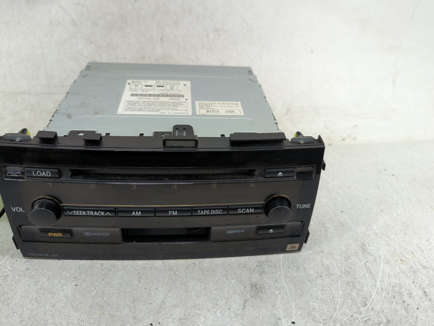 2004-2006 Toyota Prius Radio AM FM Cd Player Receiver Replacement Fits Fits 2004 2005 2006 OEM Used Auto Parts - Oemusedauto