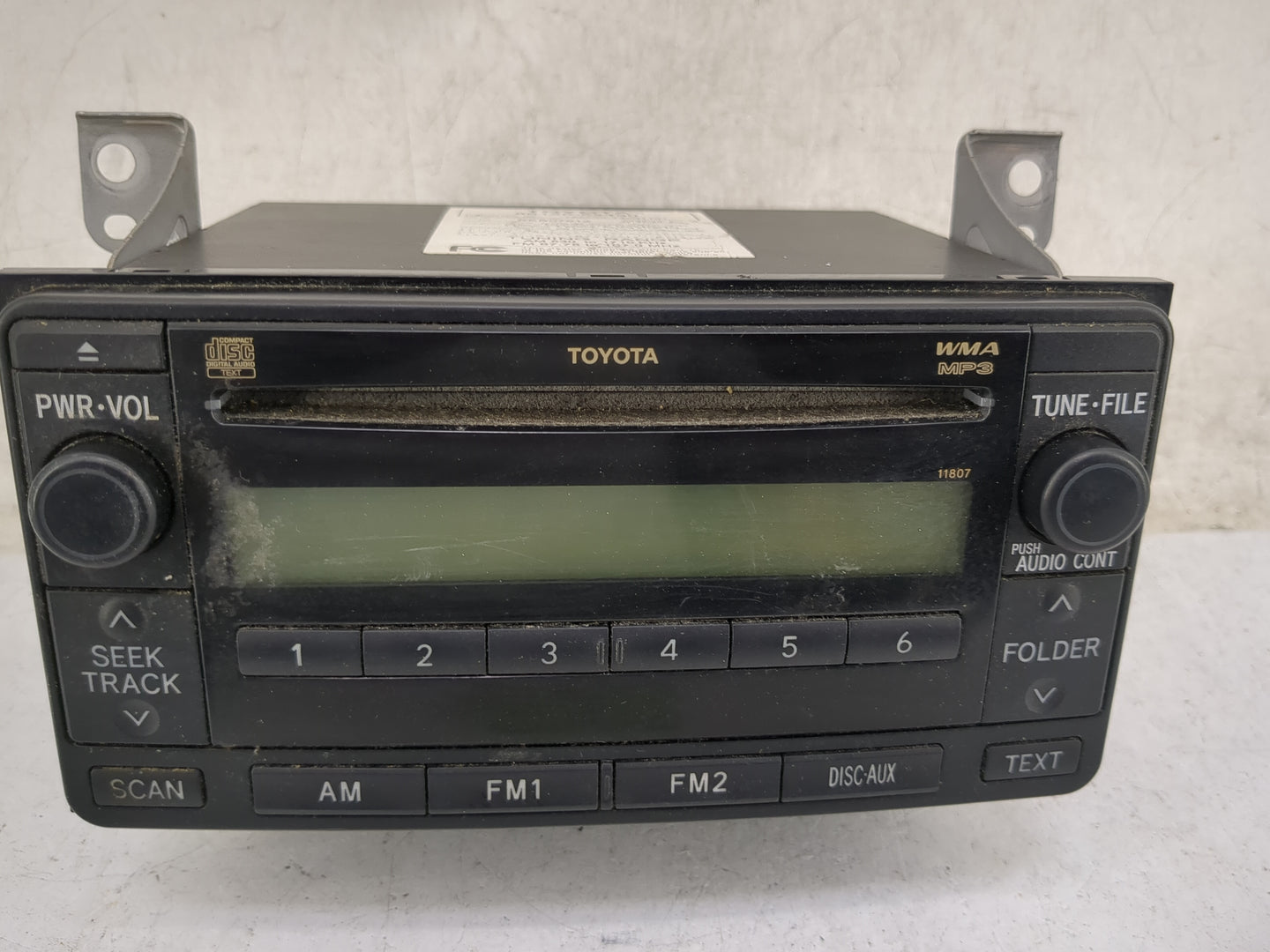 2006-2008 Toyota Yaris Radio AM FM Cd Player Receiver Replacement Fits Fits 2006 2007 2008 OEM Used Auto Parts - Oemusedauto